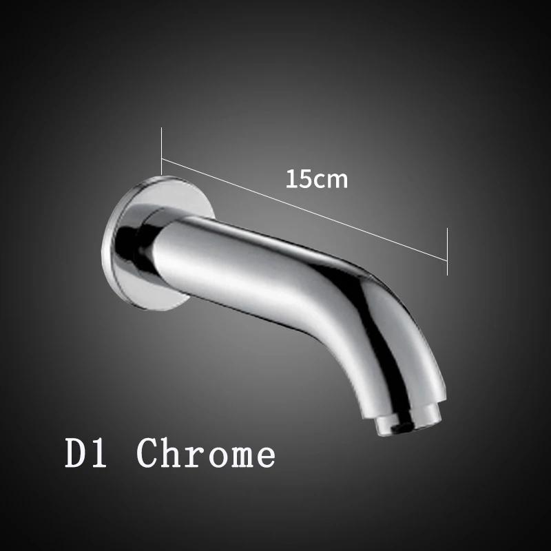 Matte Black Or Chrome Solid Bass Outlet Wall Mounted Shower Spout Bath Tub Shower Mixer Faucet Spout Filler 180 degreeFolding