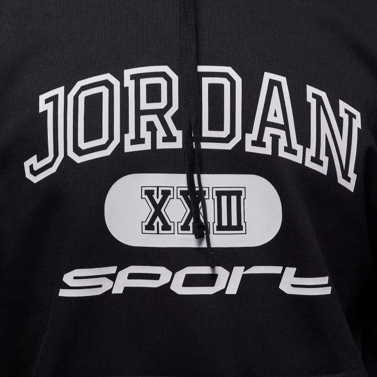 Jordan Long Sleeve Hooded Basketball Shirt Men tops Black FV8626-010