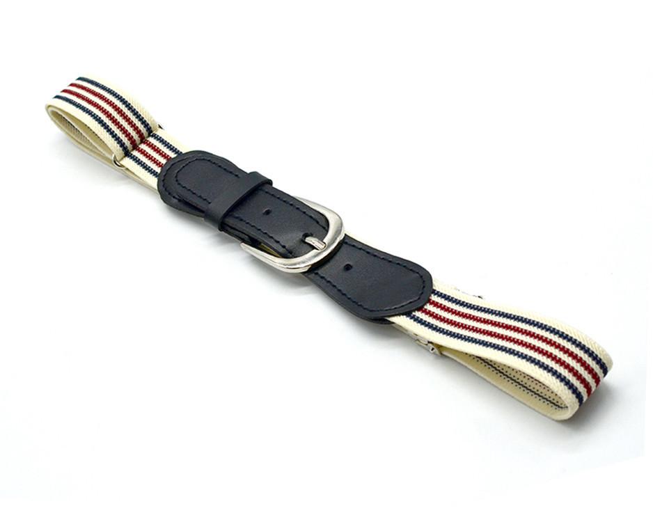 Casual Striped Children'S Belt, Male And Female Baby Belt, Elastic Belt, Primary School Boy Belt Military Training