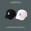 New R Letter Soft Top Short Brim Baseball Cap Street Ins Versatile Couple Student Small Edge Cap