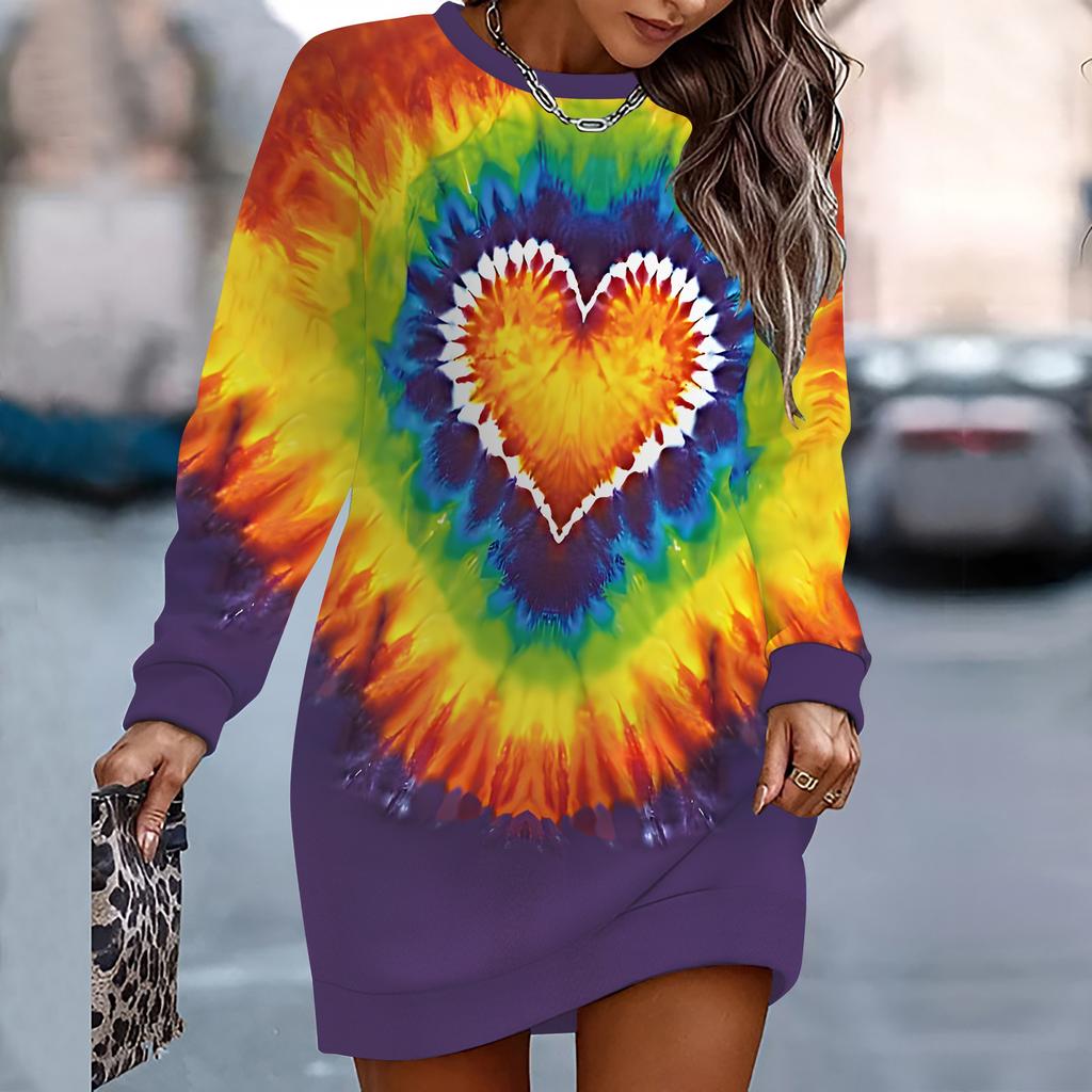 Женское элегантное, модное, трендовое и повседневное худи, 3D-принт символа сердца, трехмерный крой, женское длинное худи, подарок на День святого Валентина