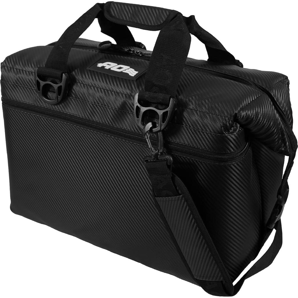 5 Year AO Coolers 24 Pack Carbon Soft Cooler Black 23L Stain Resistant Lightweight Insulated Cooler Box Cooler Bag Insulated Bag Outdoor Camping