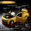 1:Модель автомобиля Bumblebee Chevrolet Camaro в масштабе 1:18 Детская игрушечная машинка Свет и звук Коллекционный предмет для демонстрации