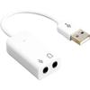 Внешняя USB-звуковая карта 7.1 с разъемом 3,5 мм, USB-аудиоадаптер для наушников и микрофонов, совместимый с MacBook