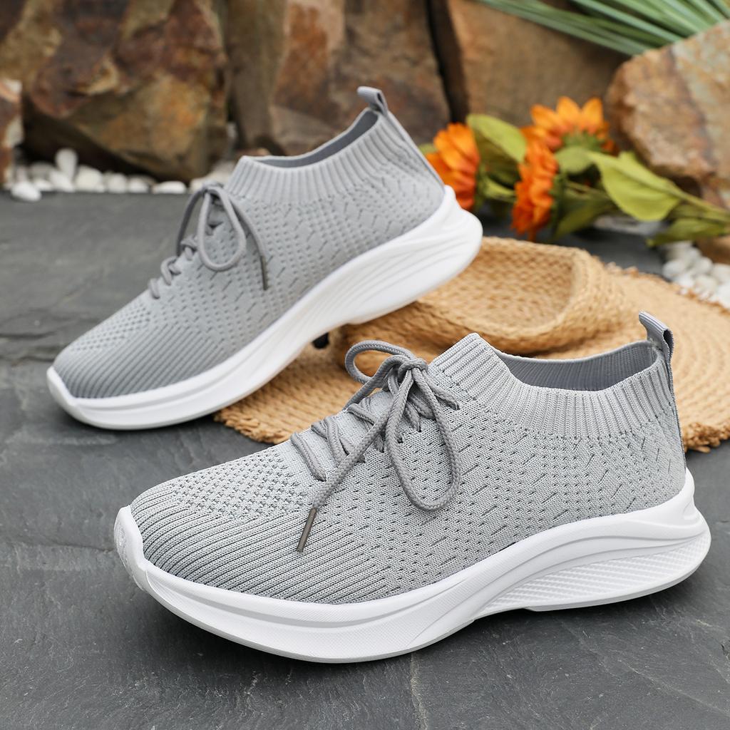 Весенние новые женские сетчатые дышащие повседневные туфли на шнуровке из вулканизированной ткани женские кроссовки на платформе одинарные женские туфли на плоской подошве большого размера 43