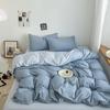 Simple Fashion Bed Sheet Set Bed Linens Bedding Set for Boys Girls Bedroom Washed Cotton Duvet Cover Pillowcase Bedspread