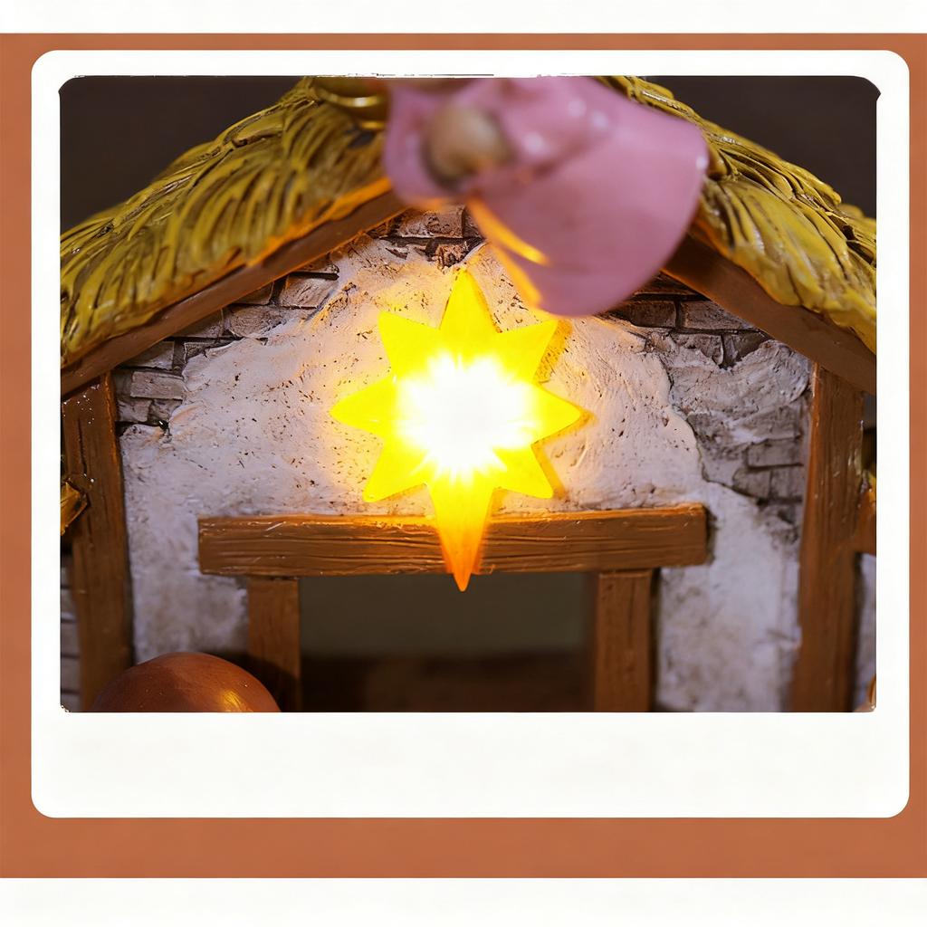 Рождественские подарки, Мультяшный религиозный Рождественский вертеп, Украшения для яслей, Праздничные украшения, Изделия ручной работы из смолы