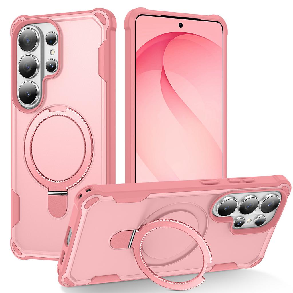 For Samsung Galaxy S26 Ultra Magnetic Case Kickstand TPU + PC Shockproof Phone Back Cover