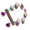 Parrot Swing Toy Wooden Parrot Suspension Bridge Swing for Small Medium Budgies Birds