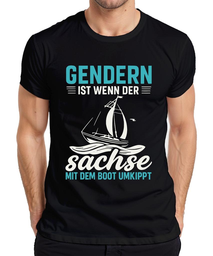 Gender Is When The Saxon Overturns Sailboat Saxony Saying Unisexs TShirt
