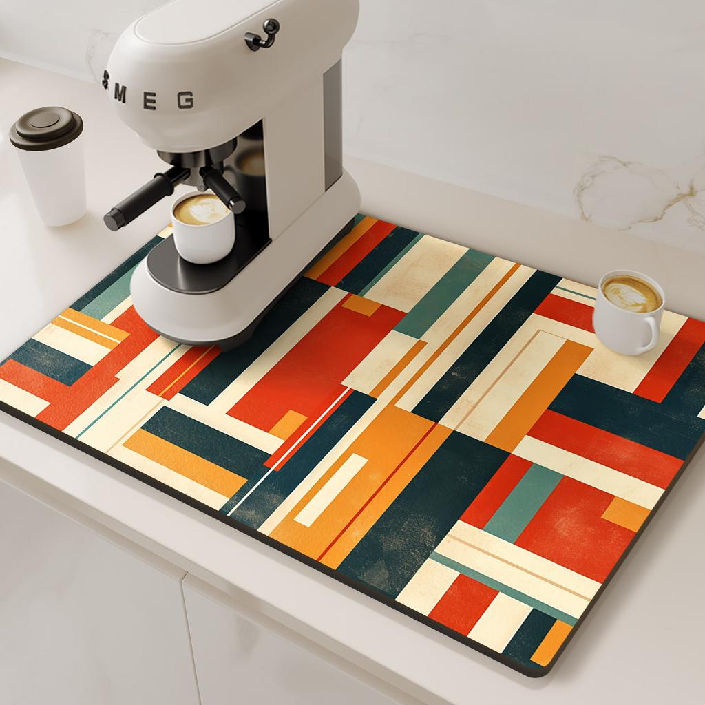 Коврик для кофемашины, дренажный коврик для кухни, нескользящие коврики для сушки посуды, быстросохнущий коврик для стола, подставка под столовые приборы, посуда