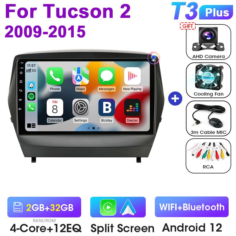2 Din Android 12 автомобильное радио для Hyundai Tucson 2 LM IX35 2009 - 2015 мультимедийный видеоплеер GPS 4G Carplay авто стерео головное устройство