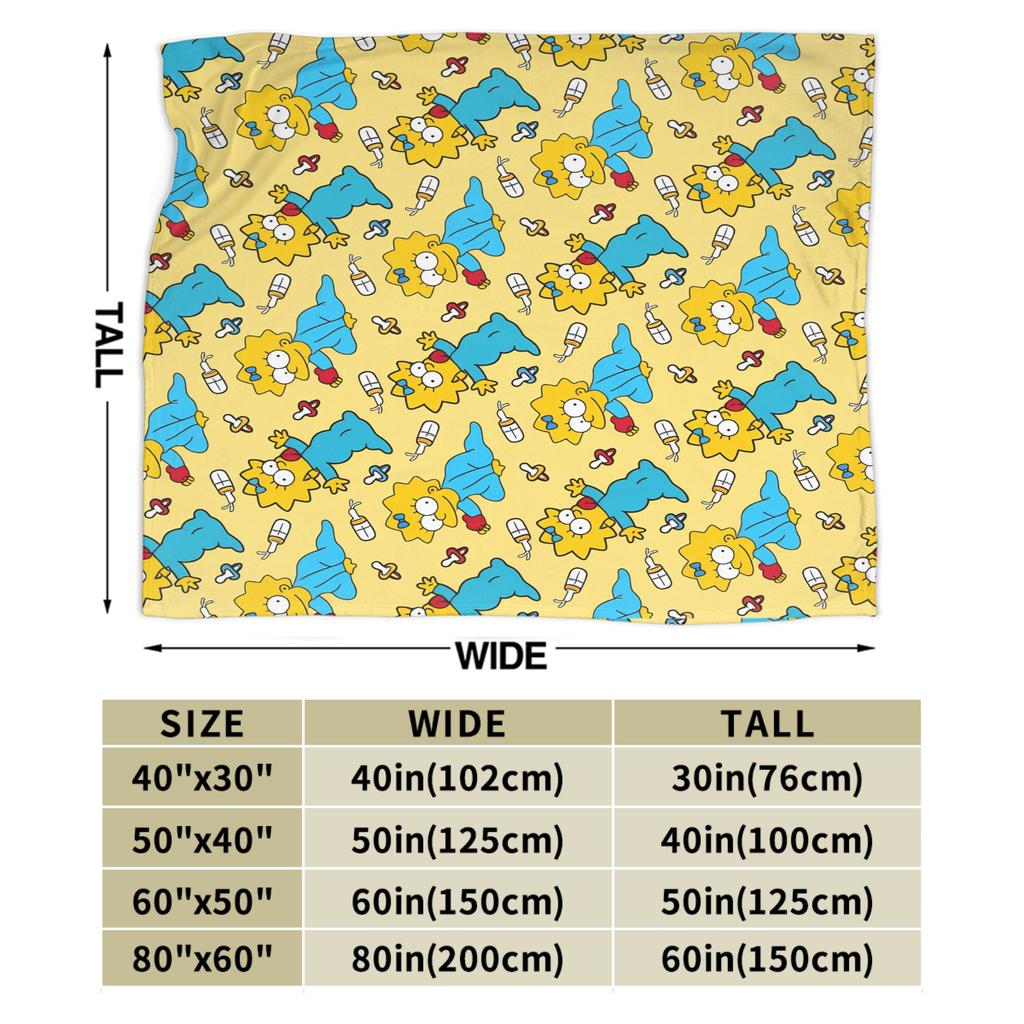 Soft Cozy Bedding Throws Camping S-Simpsons Lisa Cartoon Print Blanket Flannel Bedspread For Couch Chair Graphic Sofa Bed Cover