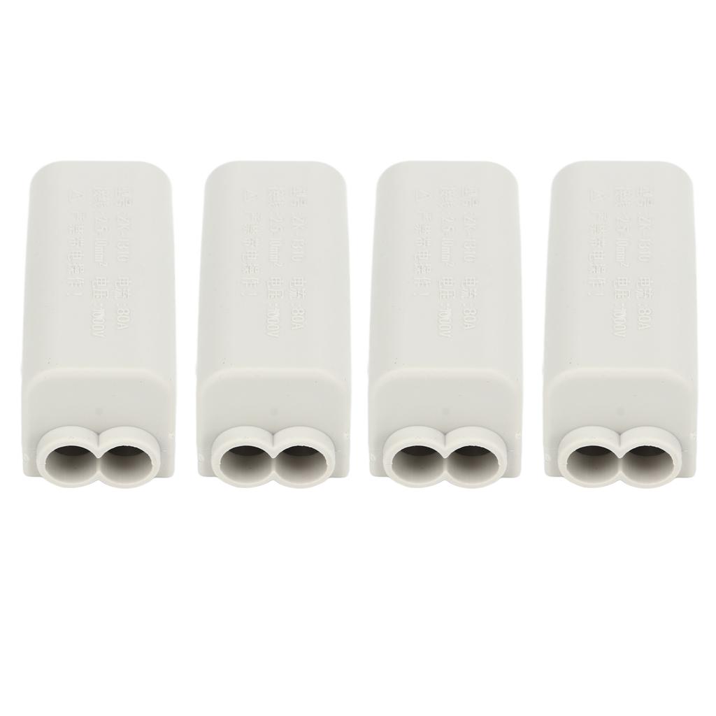 4PCS 2 In 2 Out Cable Terminal Block Connector 1000V Strong Conductivity Heat Dissipation for Top