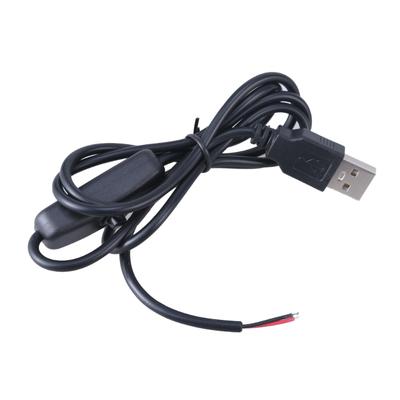 DC5V USB на 2-контактный кабель Сменный шнур питания с переключателем, длина 1 метр для светодиодной подсветки вентилятора