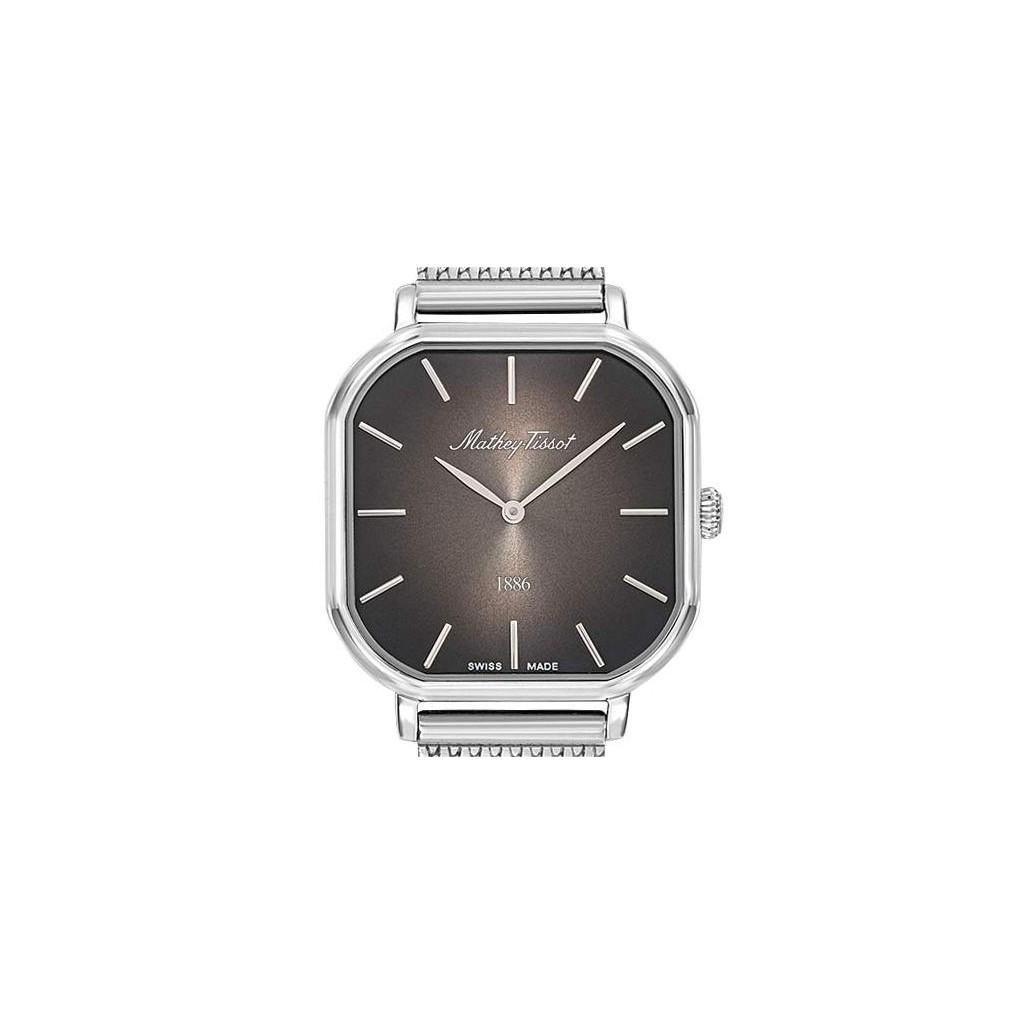 Mathey-Tissot Женские часы Monsoon Square из нержавеющей стали с черным циферблатом, кварцевые D7917AN