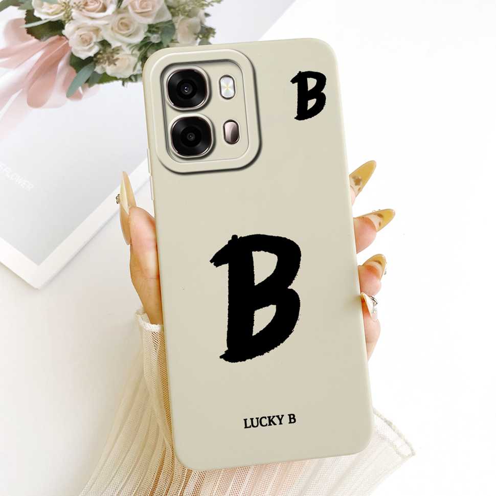 For Oppo A6s 5G CPH2789 Case Fashion Lucky Letters A-Z Silicone Back Cover For Oppo A 6s A6S 5G 6.75" Phone Cases Bumper Fundas