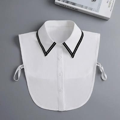 Fashion Pointed Detachable Collar Women Sweater Shirt Fake Collar Blouse Lace False Tie Lapel Blouse Top Clothes Accessories