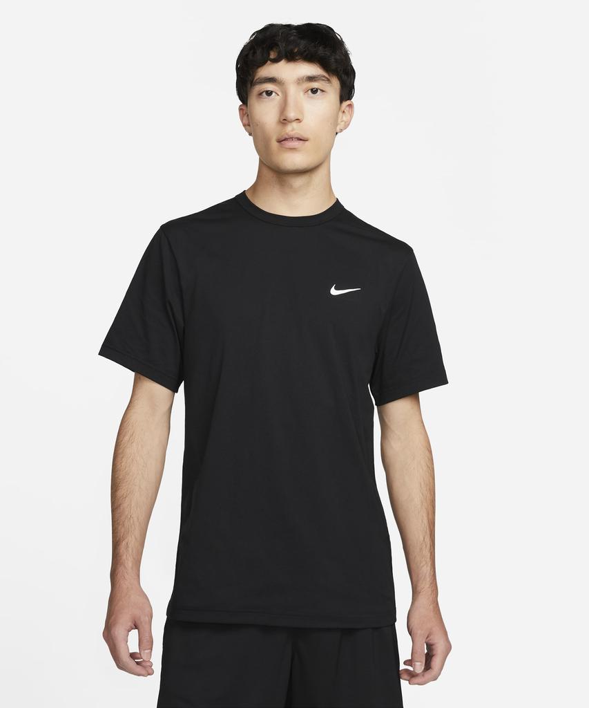 Nike Фитнес-топ с коротким рукавом Nike Dri-Fit UV Hyperverse, размер M - Черный:Белый / Dv9840-010