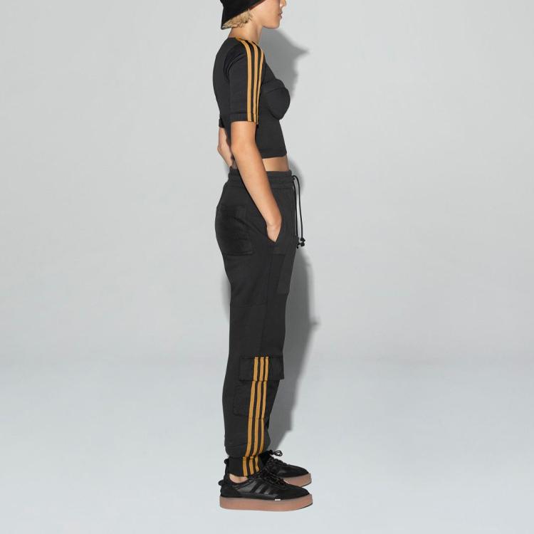 adidas Оригинал Ivy Park Спортивные брюки-карго с перекрестным дизайном Унисекс Черный H38828
