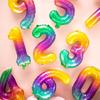 1pc 16inch New Rainbow 0-9 Gradient Number Aluminum Foil Balloons Birthday Celebration Party Decoration Children's Toy Balloon