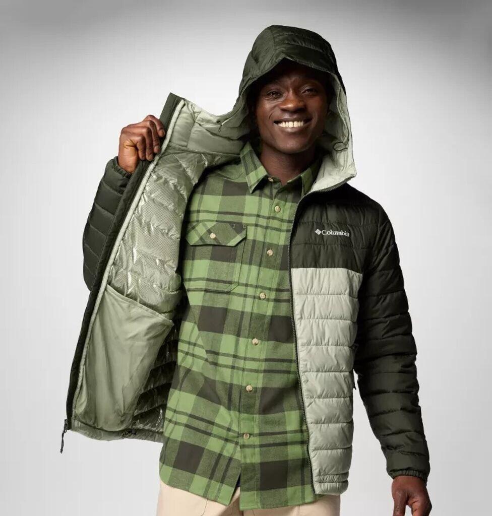 Куртка Columbia Powder Lite II Hooded Jacket (2086944) сафари/зеленый пейзаж