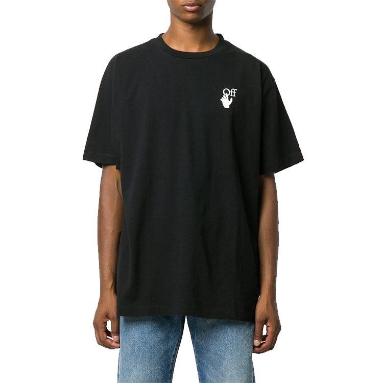 OFF WHITE Футболка оверсайз с принтом стрелок Here OMAA038F20FAB0081001