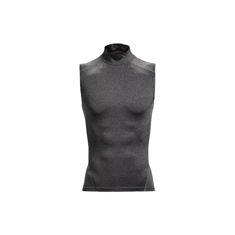Under Armour Спортивная рубашка с высоким воротом без рукавов, компрессионная, мужская, серая 1361521-090