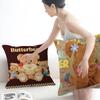 Cute B-Butter Bear 45*45Cm Cushion Cover Pillow Cover Decor Pillowcase Home Pillowcase For Couch Pillow