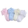 1Pair Socks Solid Color Anti-skid Cotton Baby Girls Lace Socks for Dancing