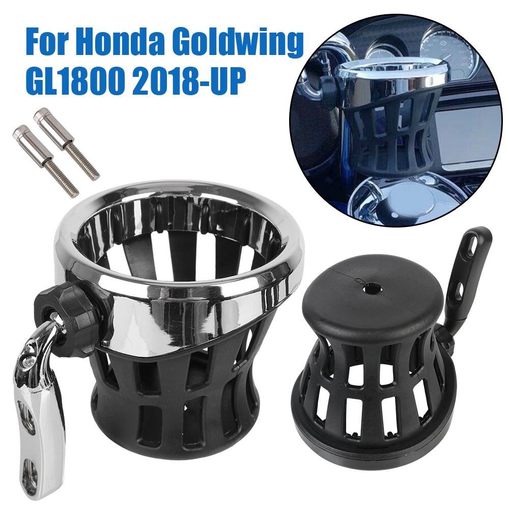 Water Bottle Mount Motorcycle Drink Cup Holder Aluminum for Honda Goldwing GL1800 2018-UP Handlebar Beverage Support Bracket