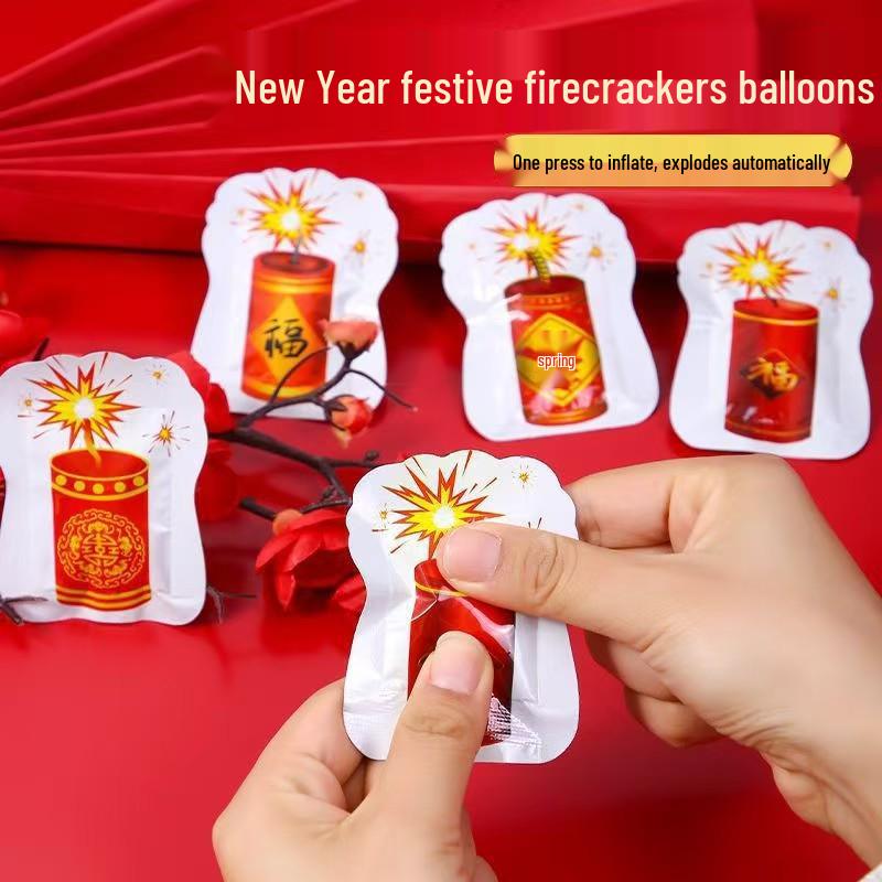 Festive Automatic Inflatable Firecracker & Cannon Popper for Kids