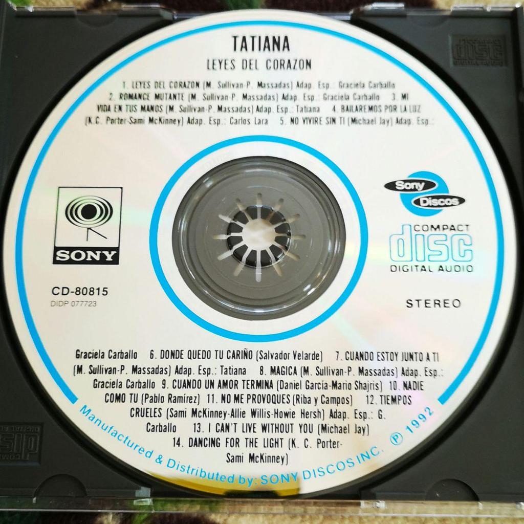 [USED] Tatiana Leyes del Corazón CD Tatiana
