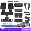 Водонепроницаемые коврики TPE для пола, багажника и спинки сидений Tesla Model Y 2025.