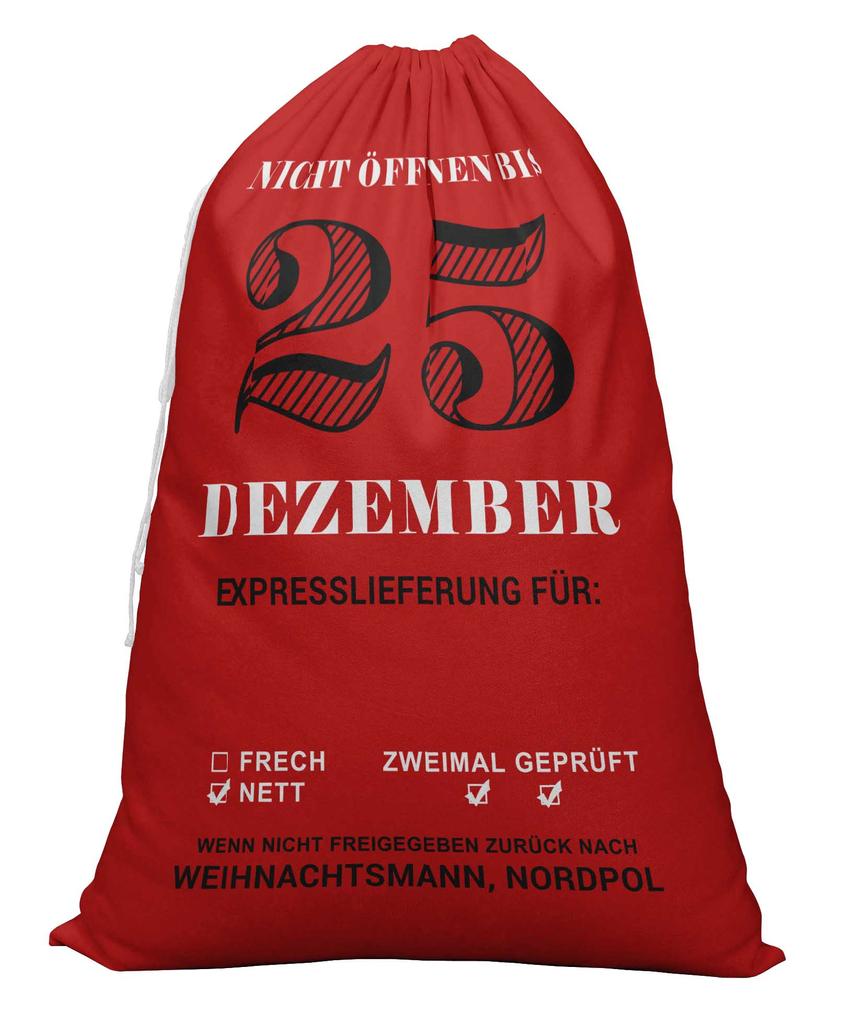 Printtoo Упаковка из 2 специальных рождественских мешков с завязками, очень большого размера, для многоразового хранения рождественских подарков, 27x20 дюймов