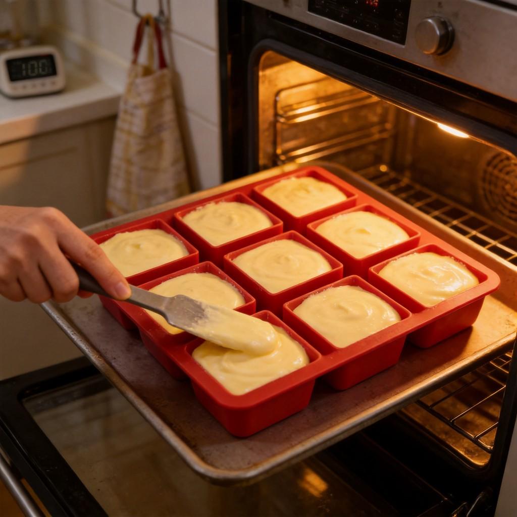 Silicone Rectangular Cake Mold For Baking Making With Nonstick Surface For Kitchen Use