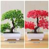 Artificial Plastic Plants Bonsai Fake Plant Flowers Potted Ornaments Simulated Tree Potted Creative Desk Decor Home Table Decor