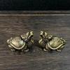 Lucky Animal Statue Desktop Ornament Decors Retro Brass Mythical Beast Dragon Head Turtle Body Figurines Miniatures Heavy Copper