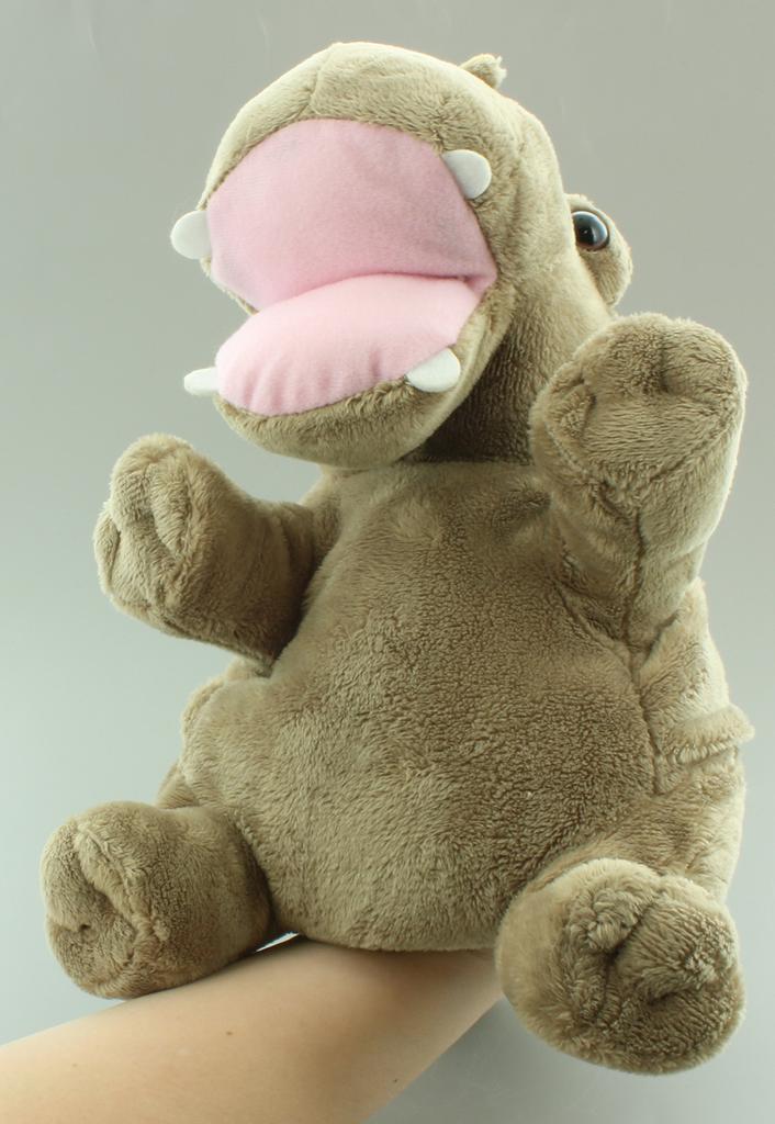 Мягкая ручная кукла-марионетка Бегемот