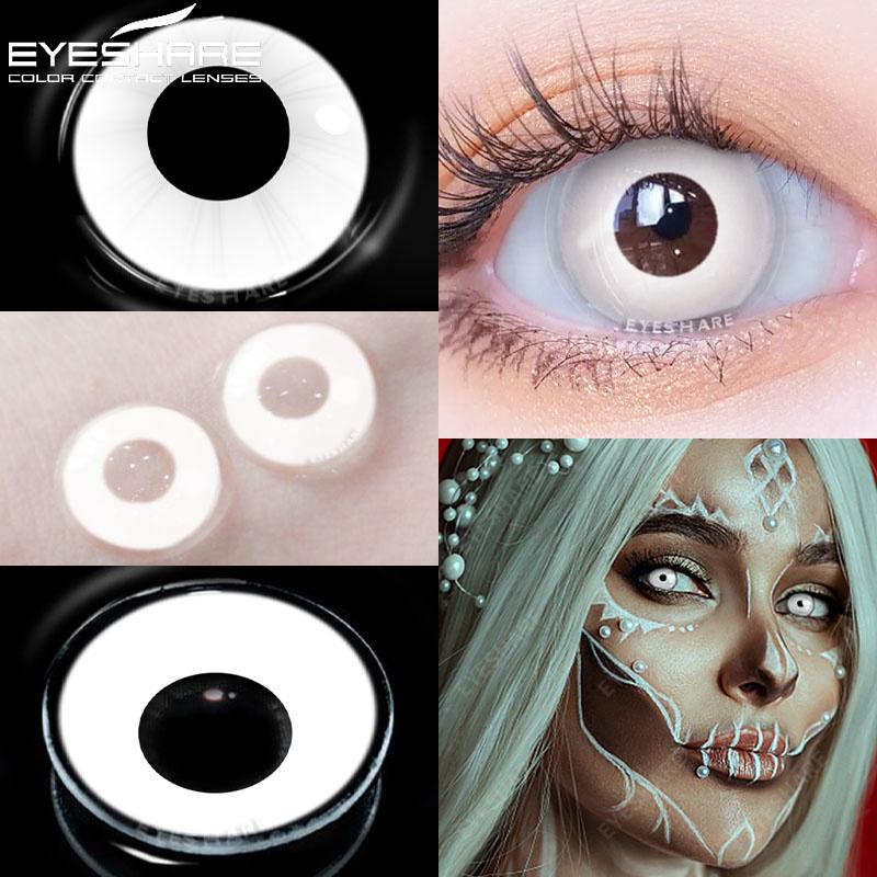 1Pair Anime Color Contact Lenses for Eyes Yearly Red Lenses Black White Lenses Halloween Eye Lens Cosplay Eye Contacts