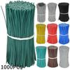 1000PCS Gardening Cable Ties Reusable Oblate Iron Wire Twist Tie for Flower Plant Climbing Vines Multifunction Coated Fix Strings