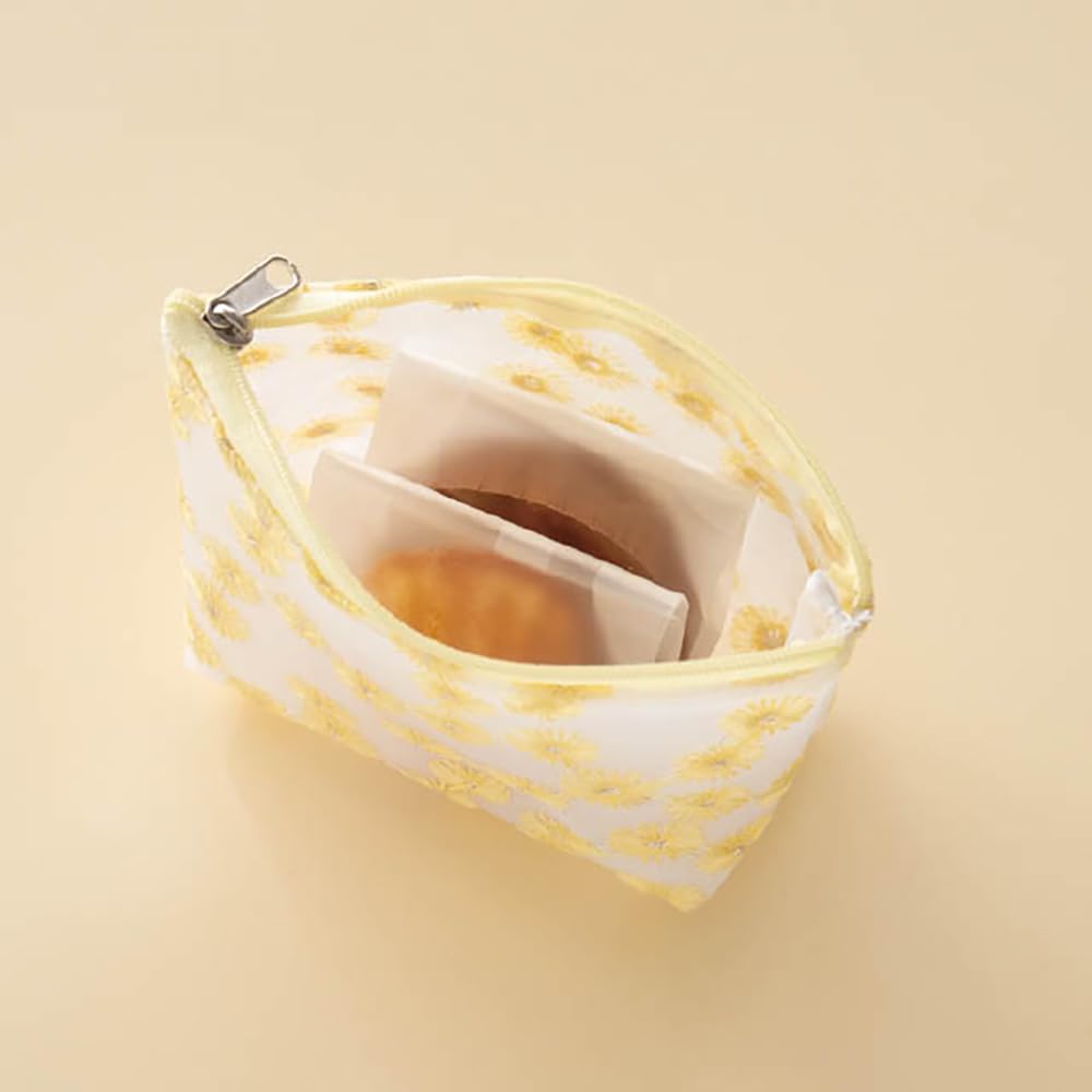 HEADS LHN-POSS Ручные цветочные вышитые мешочки, 15,5 (10,5) x 5,5 x 12 см, Нержавеющая сталь, Детский желтый, 10 шт.