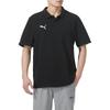 Puma Однотонная повседневная рубашка поло для мужчин, топы, черный цвет 658605-03