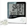 LCD Electronic Digital Temperature Humidity Meter Indoor Outdoor Thermometer Hygrometer Weather Station Clock HTC-1 HTC-2
