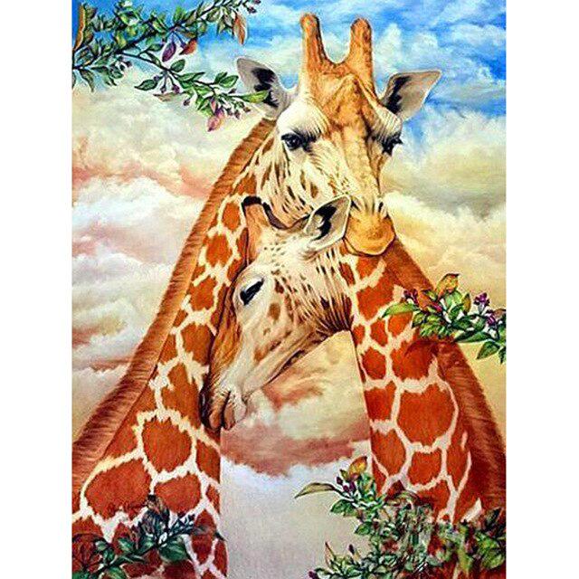 DIY Giraffe 5D Diamond Painting Cross Stitch Full Round Drill Daimond Embroidery Rhinestone