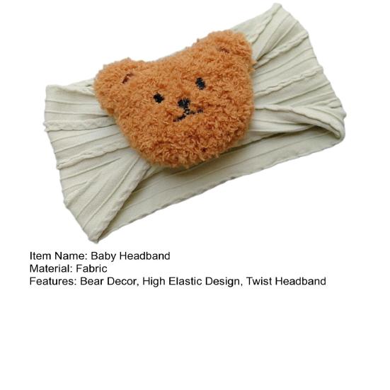 Мультяшный медведь Детская повязка на голову в виде витого плюшевого животного Головной убор с эластичной резинкой Детский удобный