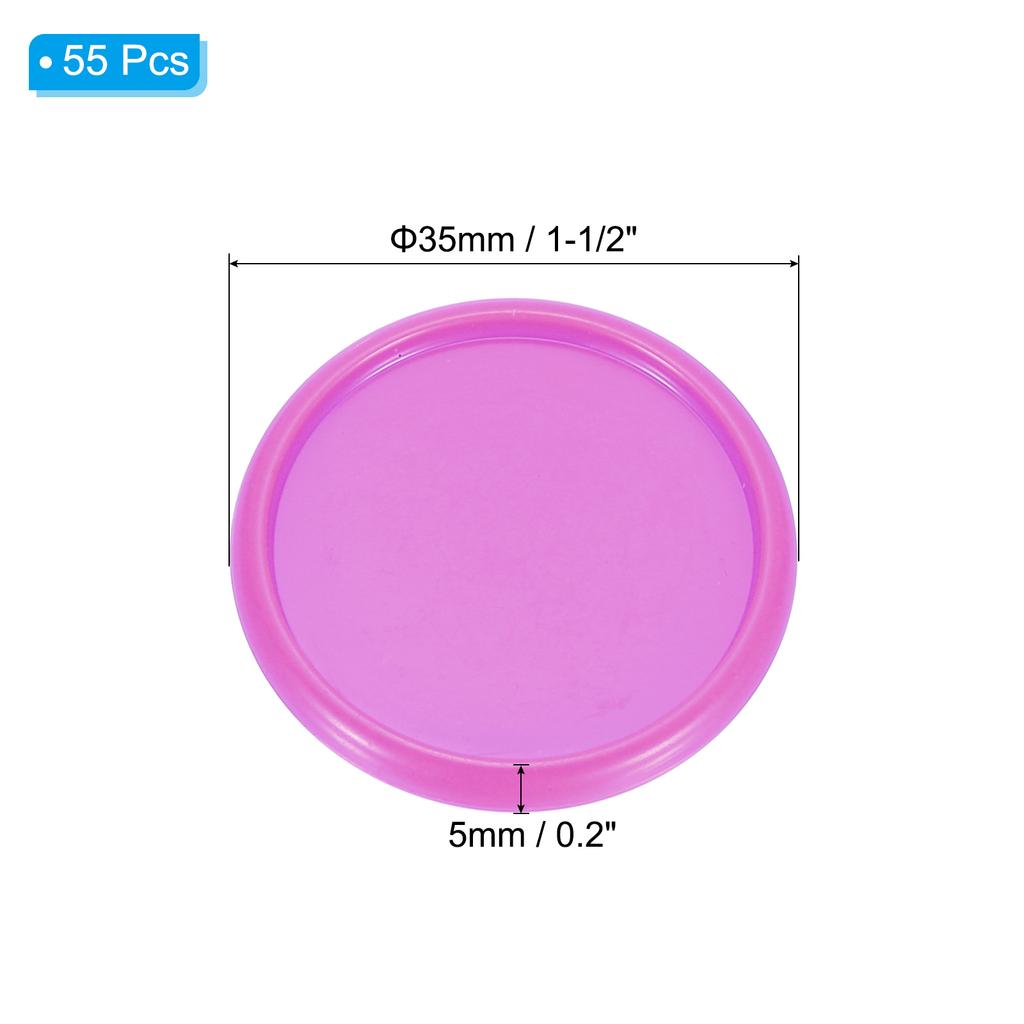 33/55Pcs 35mm Plastic Round Book Binding Discs Discbound Expansion Discs Plating Round Binder Rings for DIY Notebook Planner