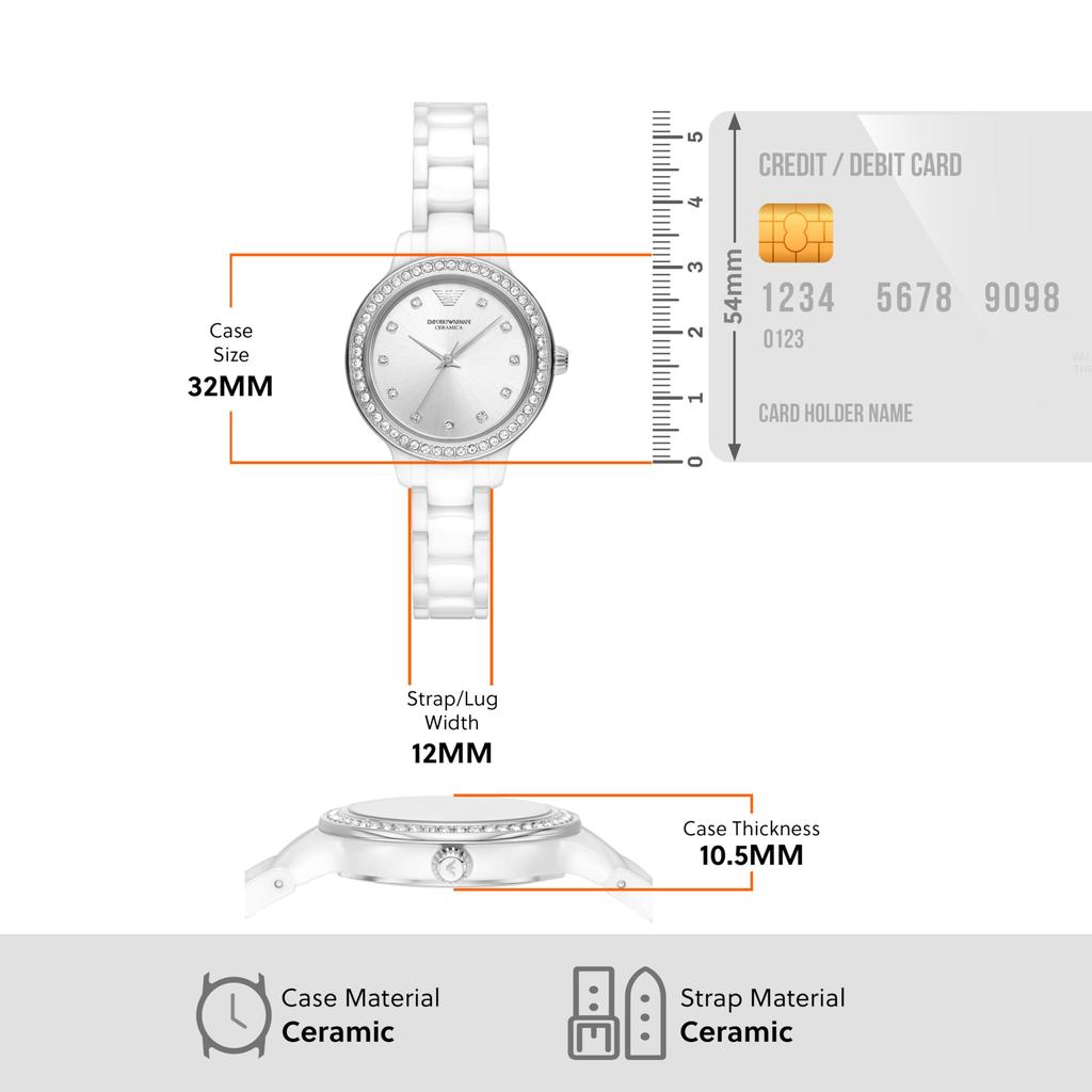 Часы NA AR70013 Белые [Emporio Armani] Женские
