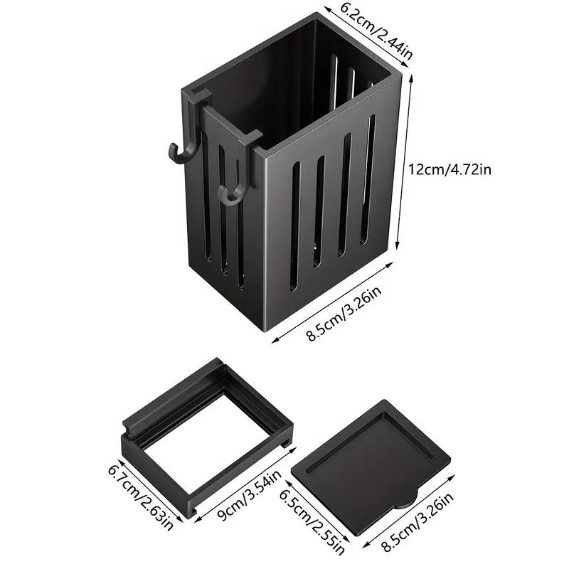 Цельная полка для кухонных принадлежностей - многофункциональный держатель для палочек для слива, настенный или отдельно стоящий ящик для хранения столовых приборов, пластик