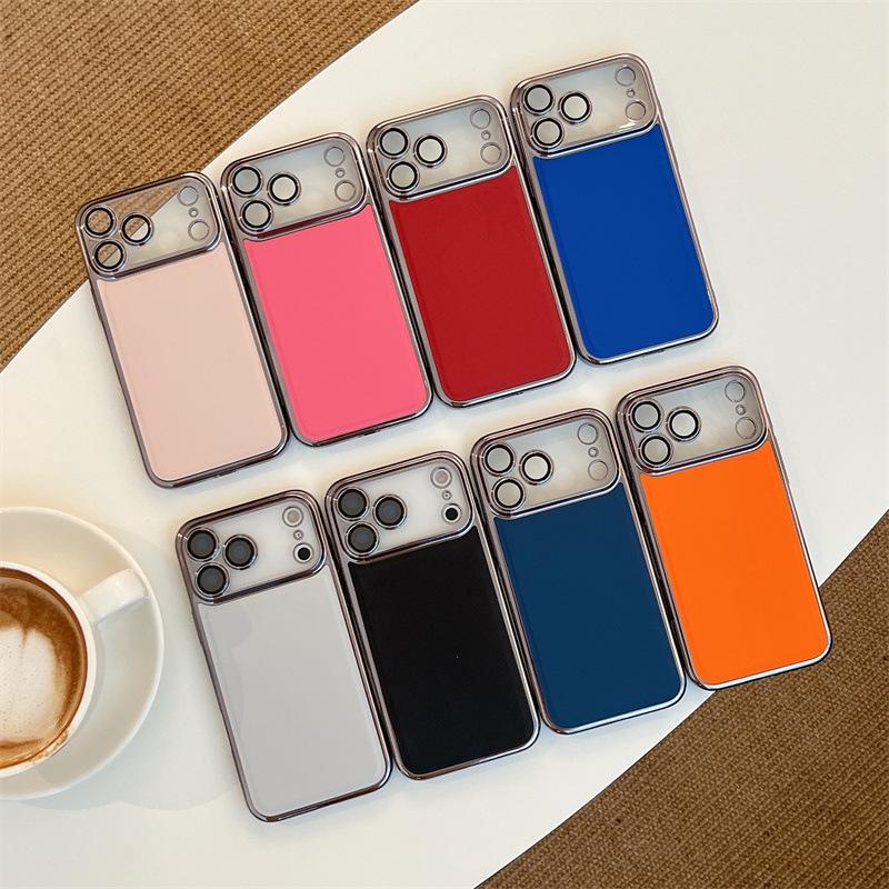 Solid Color Electroplated Case for iPhone 14 Pro/15/16 Pro/17 Pro Max Protective Cover